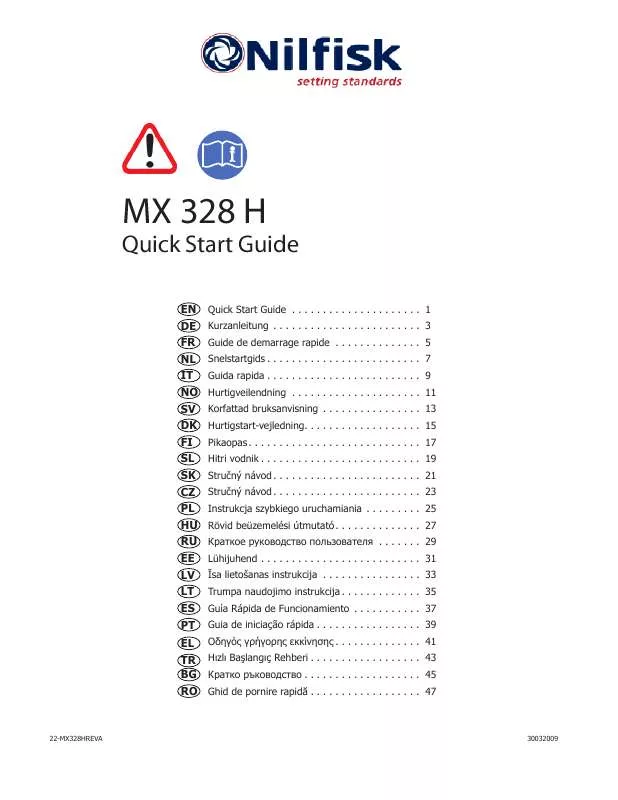 Mode d'emploi NILFISK MX 328H