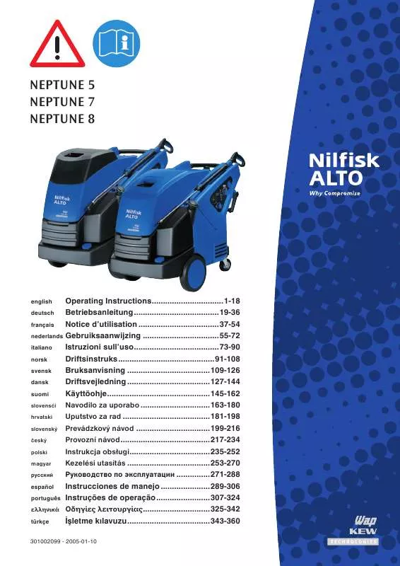 Mode d'emploi NILFISK NEPTUNE 8