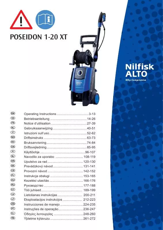 Mode d'emploi NILFISK POSEIDON 1-20 XT