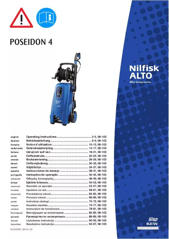 Mode d'emploi NILFISK POSEIDON 4