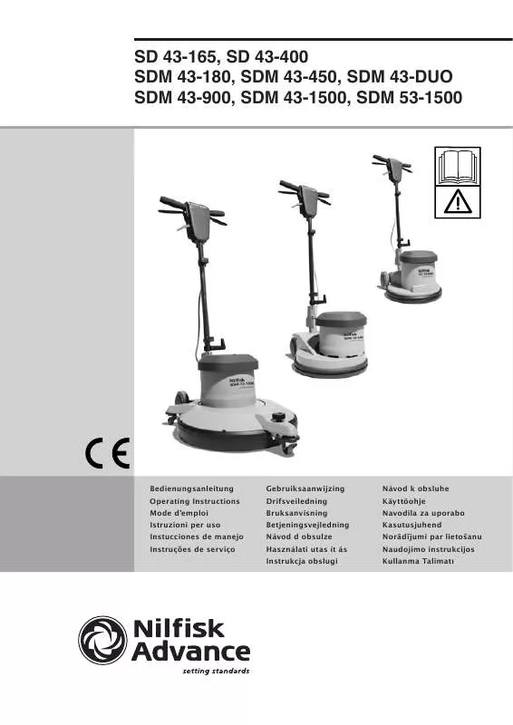 Mode d'emploi NILFISK SDM 43-180