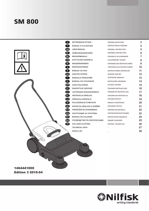 Mode d'emploi NILFISK SM 800