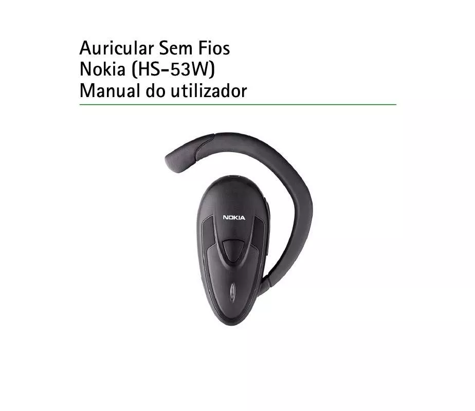 Mode d'emploi NOKIA AURICULAR SEM FIOS HS-53W