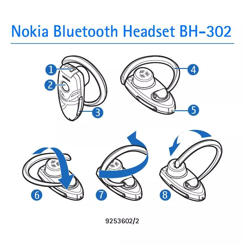 Mode d'emploi NOKIA BLUETOOTH HEADSET BH-302