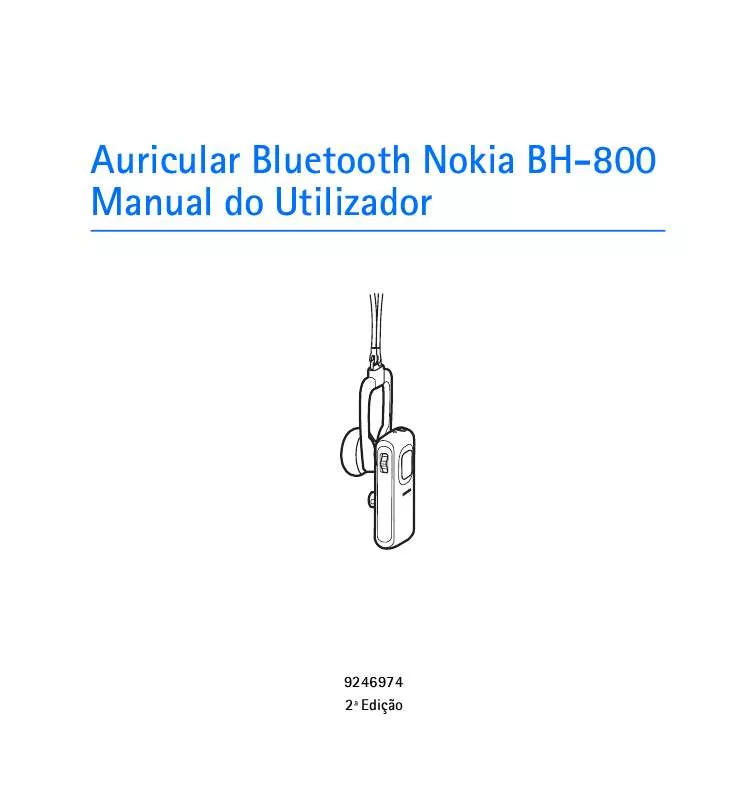 Mode d'emploi NOKIA BLUETOOTH HEADSET BH-800