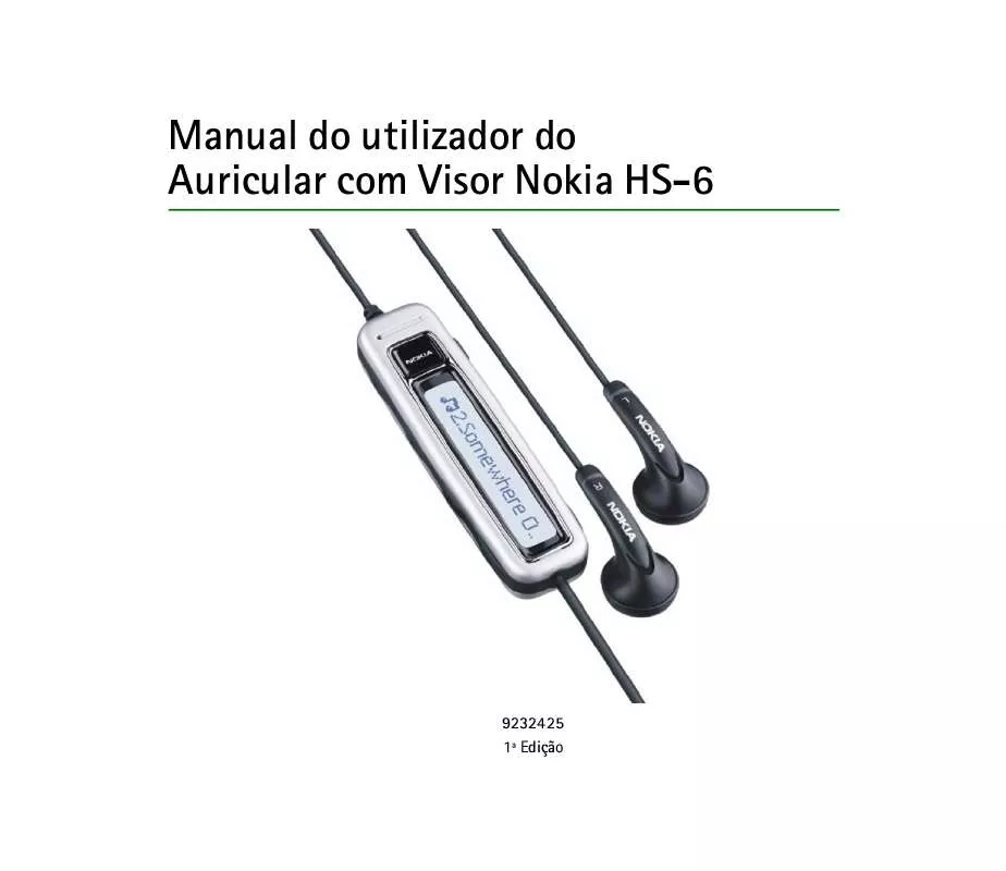 Mode d'emploi NOKIA DISPLAY HEADSET HS-6