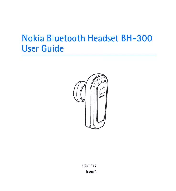 Mode d'emploi NOKIA FONE DE OUVIDO BLUETOOTH BH-300