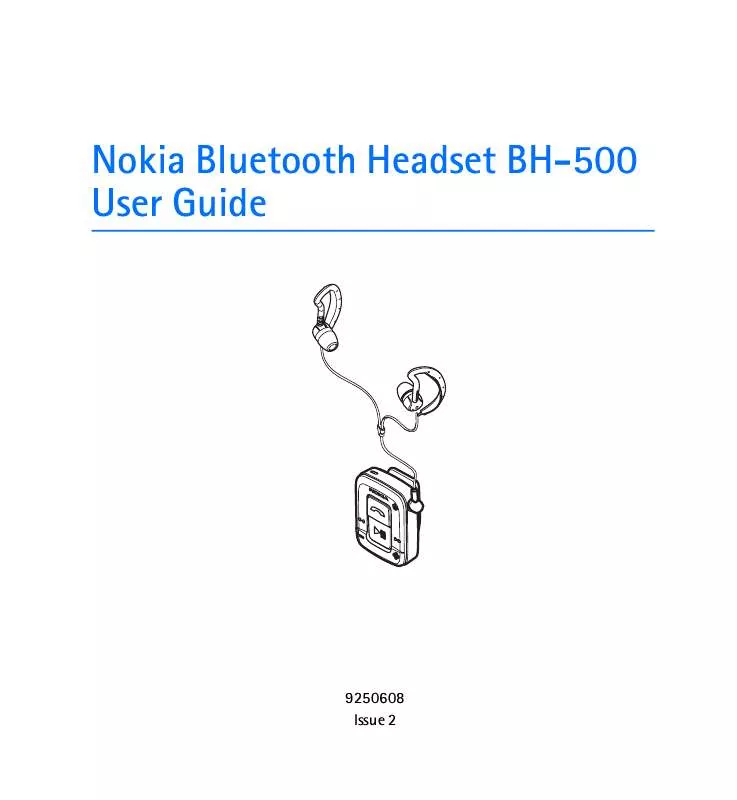 Mode d'emploi NOKIA FONE DE OUVIDO BLUETOOTH BH-500