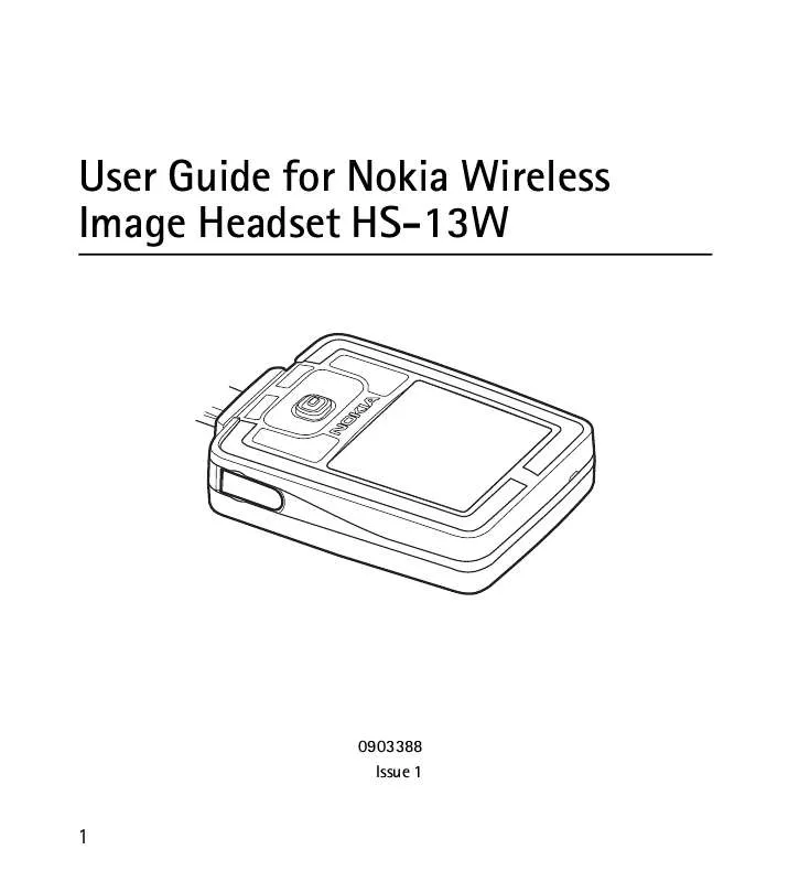 Mode d'emploi NOKIA FONE DE OUVIDO SEM FIO HS-13W