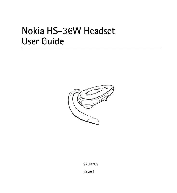 Mode d'emploi NOKIA FONE DE OUVIDO SEM FIO HS-36W