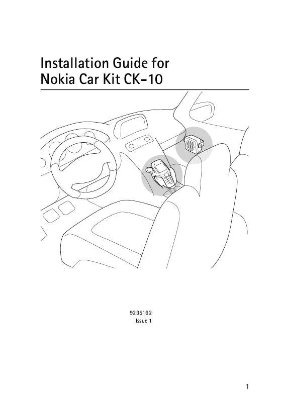 Mode d'emploi NOKIA KIT VEICULAR CK-10