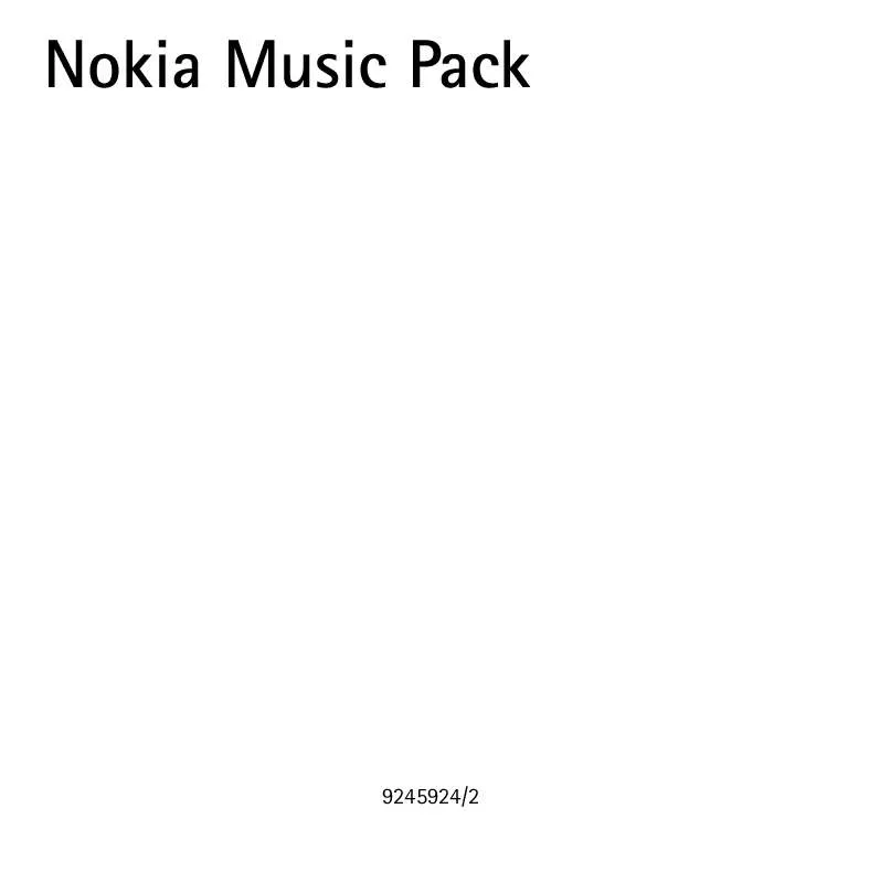 Mode d'emploi NOKIA MU-SIC PACK 2