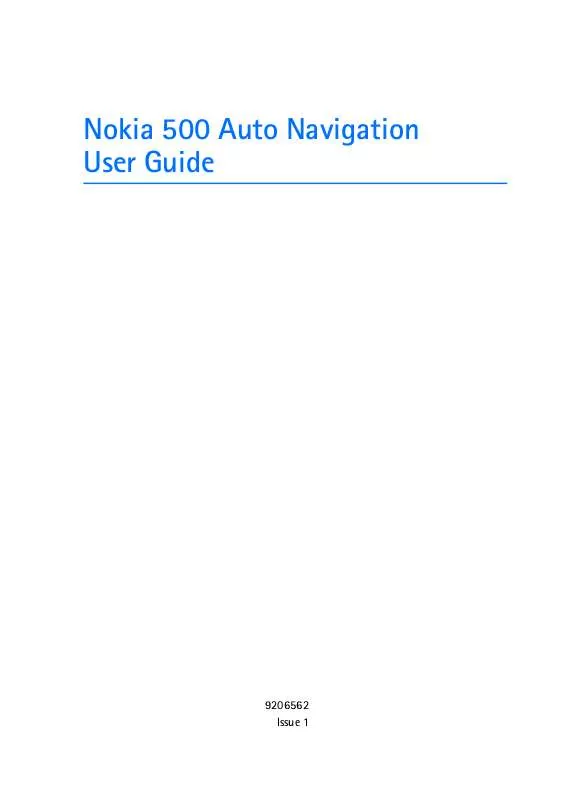 Mode d'emploi NOKIA NAVEGADOR GPS 500
