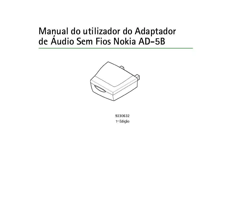 Mode d'emploi NOKIA WIRELESS AUDIO ADAPTER AD-5B