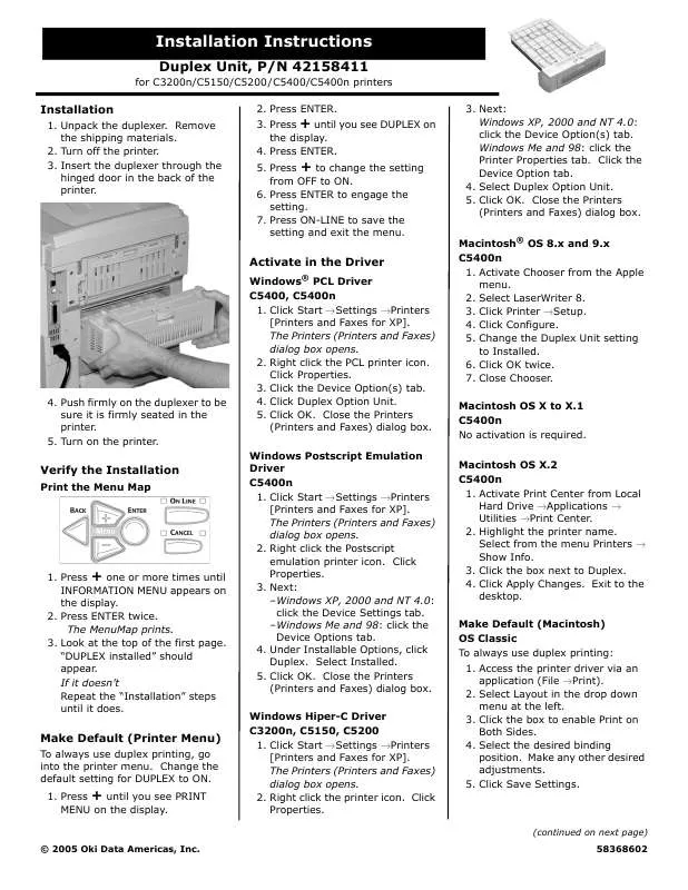 Mode d'emploi OKI C5150N