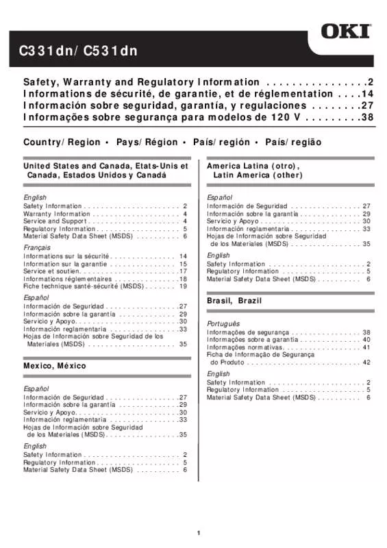 Mode d'emploi OKI C531DN