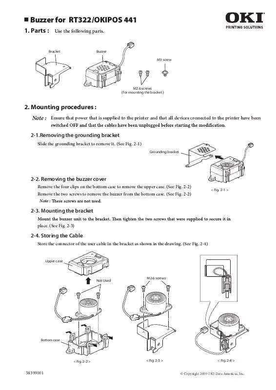 Mode d'emploi OKI RT322CN