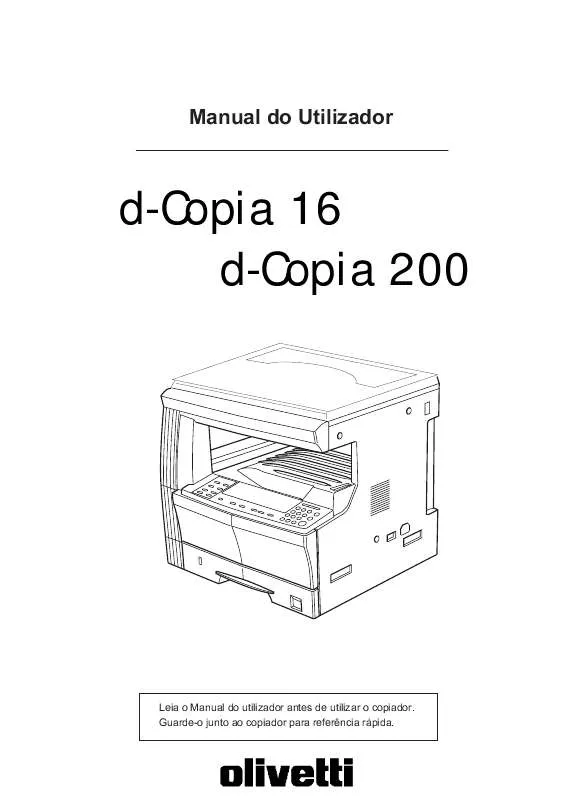 Mode d'emploi OLIVETTI D-COPIA 16