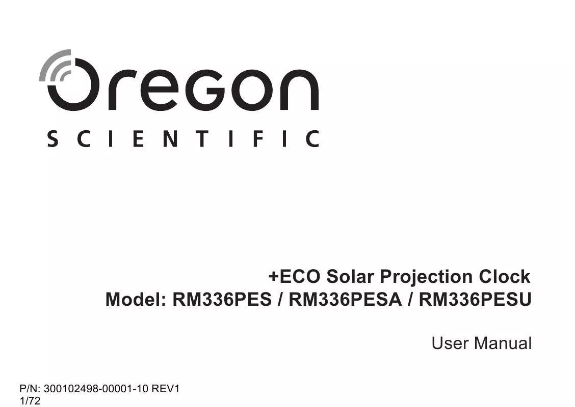 Mode d'emploi OREGON SCIENTIFIC RM336PES