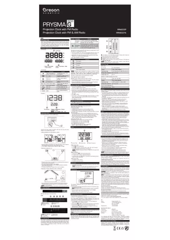 Mode d'emploi OREGON SCIENTIFIC RRM222P