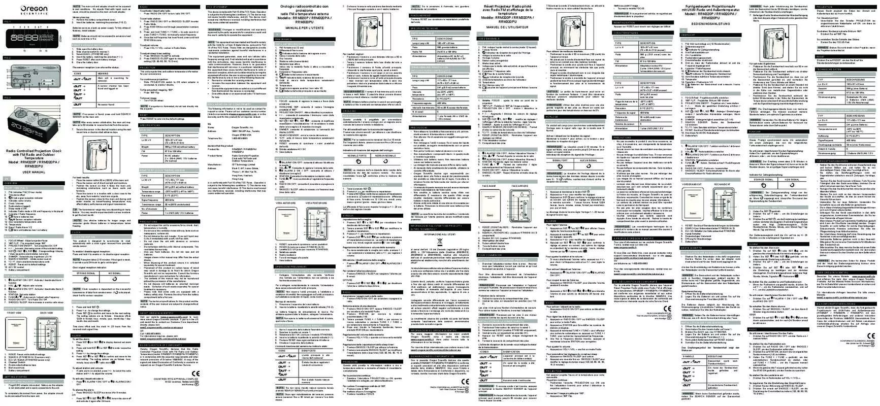 Mode d'emploi OREGON SCIENTIFIC RRM320P