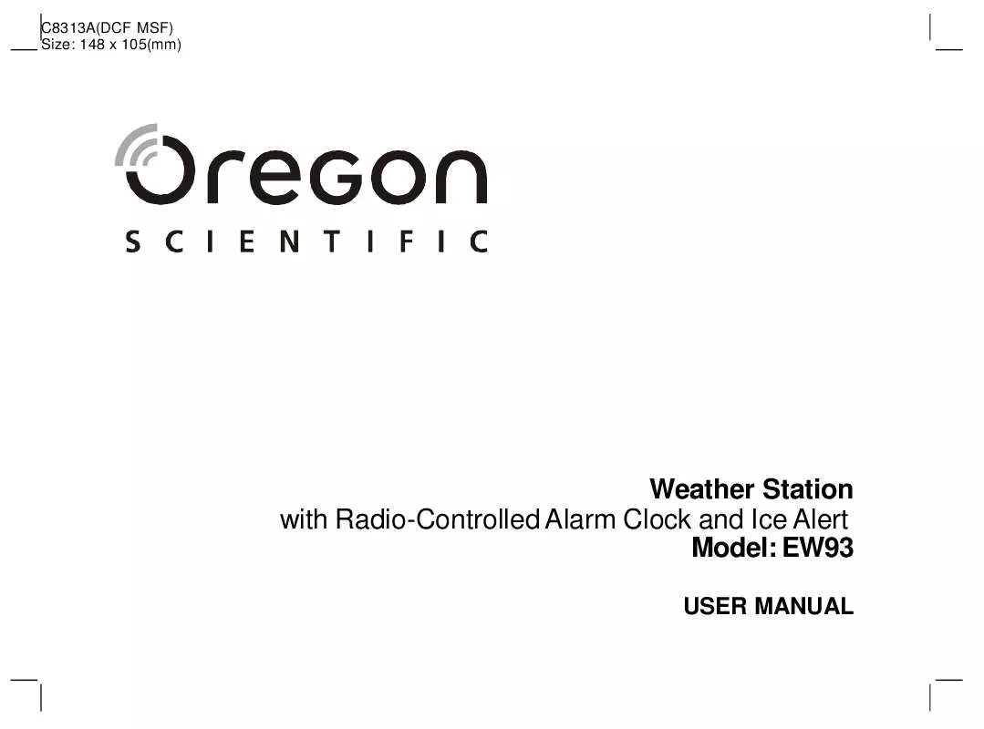 Mode d'emploi OREGON EW93