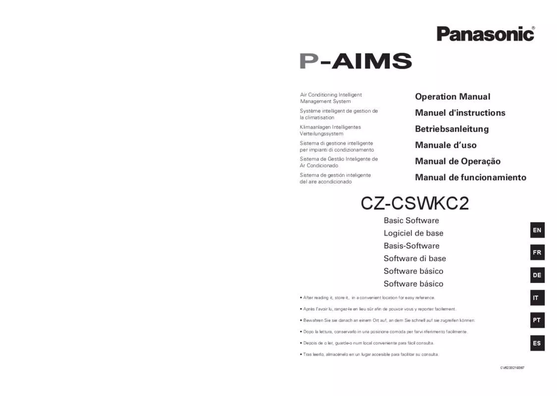 Mode d'emploi PANASONIC CZ-CSWKC2