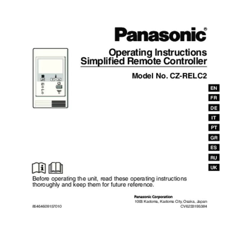 Mode d'emploi PANASONIC CZ-RELC2