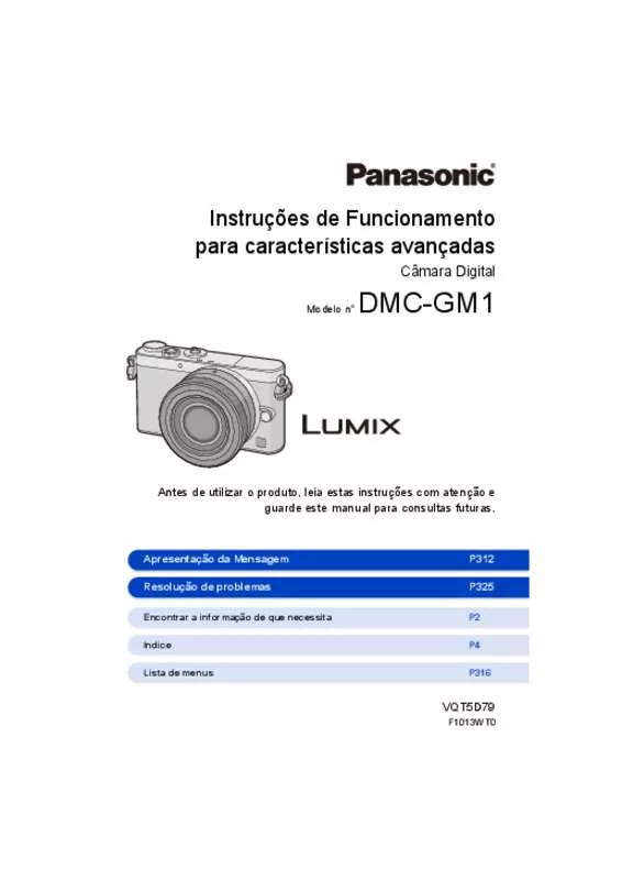 Mode d'emploi PANASONIC LUMIX DMC-GM1EC