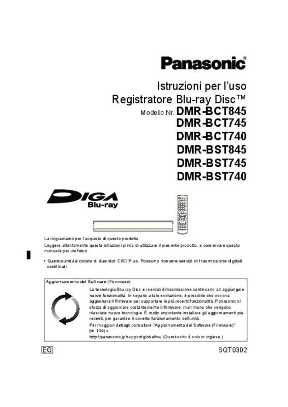 Mode d'emploi PANASONIC DMR-BST845EG