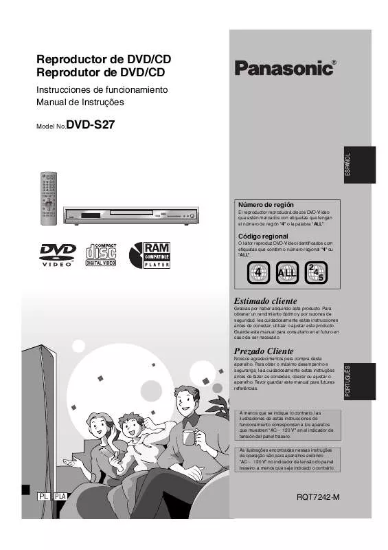 Mode d'emploi PANASONIC DVD-S27PX