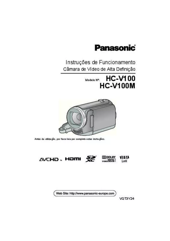 Mode d'emploi PANASONIC HC-V100EC