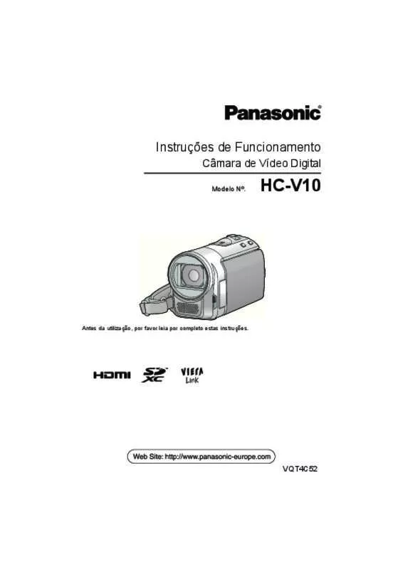 Mode d'emploi PANASONIC HC-V10EC
