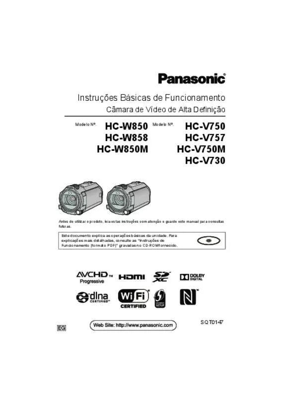 Mode d'emploi PANASONIC HC-V730EG