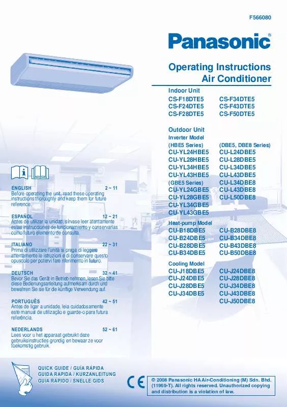 Mode d'emploi PANASONIC KITF28DTE8F