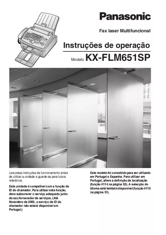 Mode d'emploi PANASONIC KX-FLM651SP