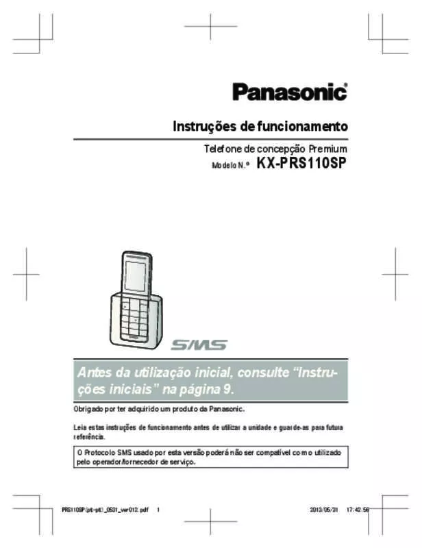 Mode d'emploi PANASONIC KX-PRS110SP