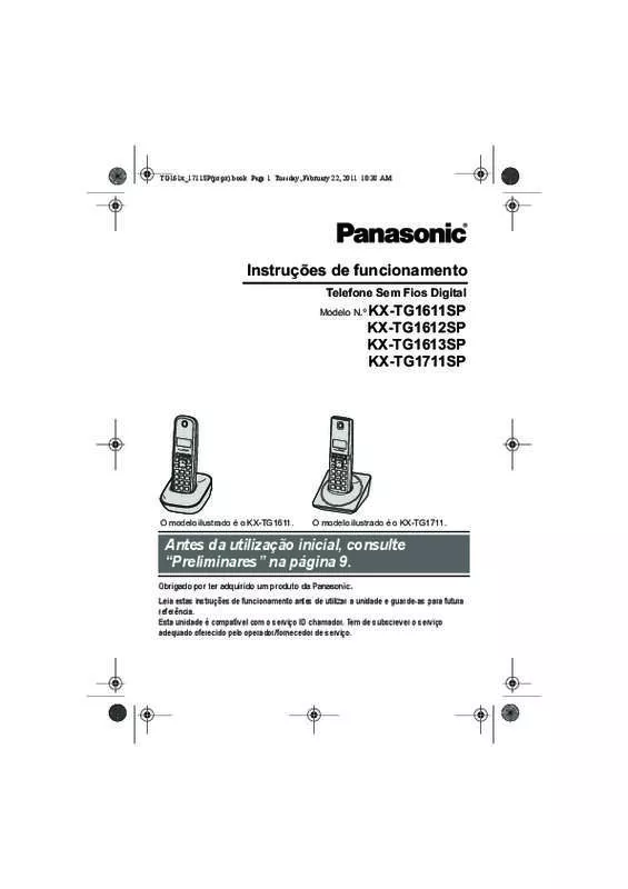Mode d'emploi PANASONIC KX-TG1611SP