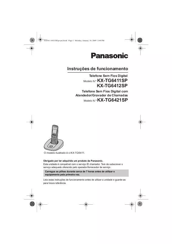 Mode d'emploi PANASONIC KX-TG6411SP