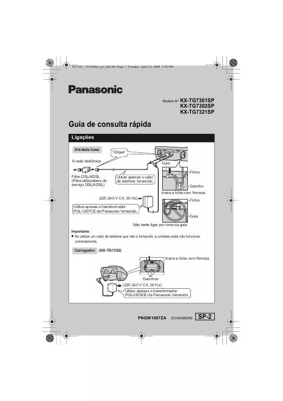 Mode d'emploi PANASONIC KX-TG7301SP