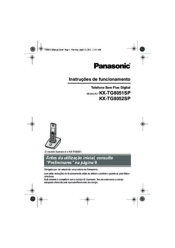 Mode d'emploi PANASONIC KX-TG8051SP