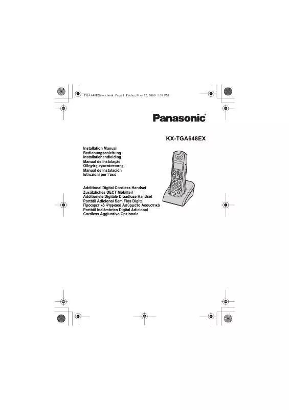 Mode d'emploi PANASONIC KX-TGA648EX