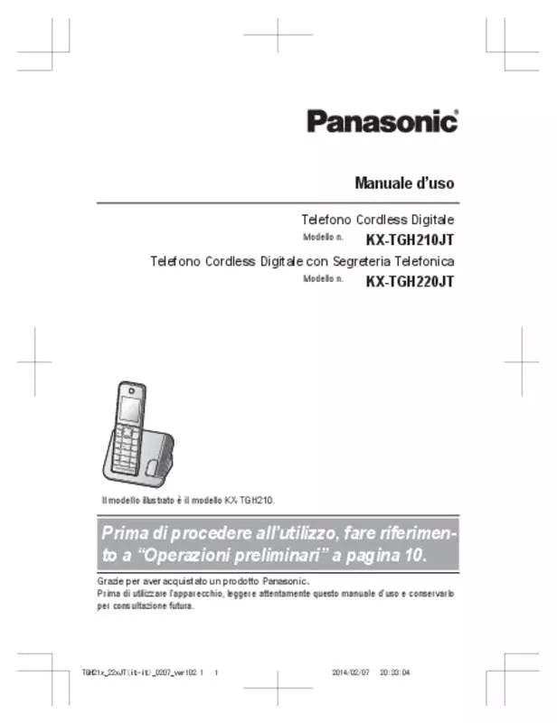 Mode d'emploi PANASONIC KX-TGH210JT