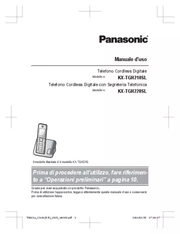 Mode d'emploi PANASONIC KX-TGH210SL