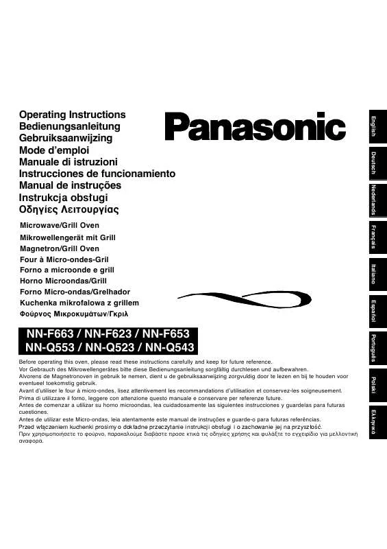 Mode d'emploi PANASONIC NN-F623