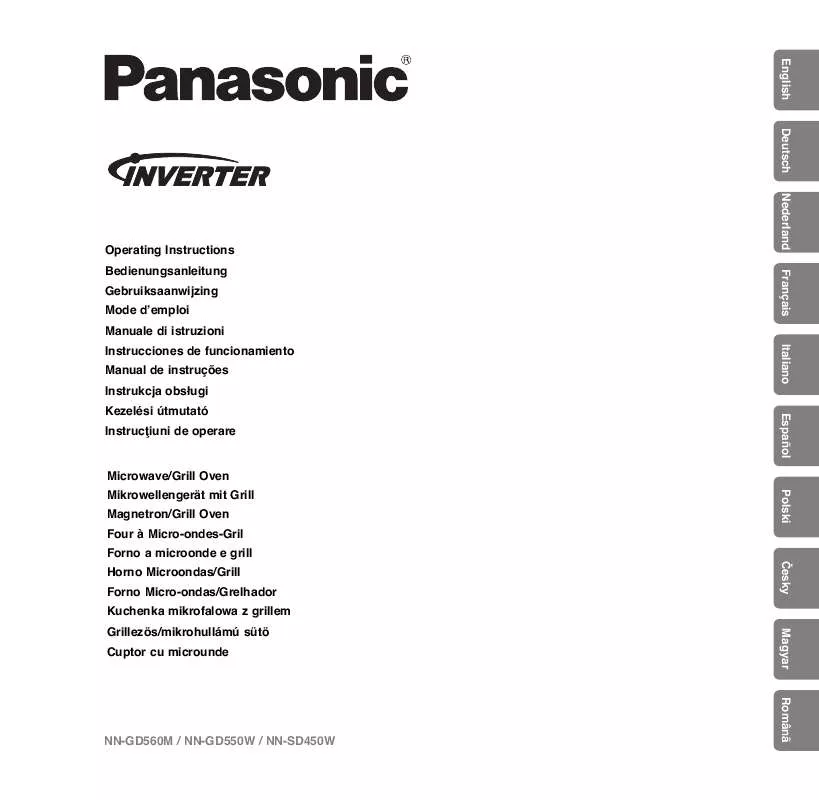 Mode d'emploi PANASONIC NN-GD560MEPG