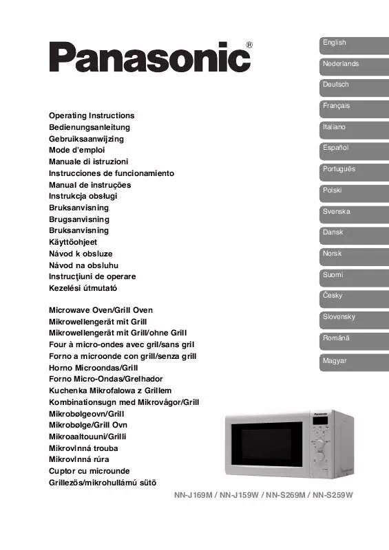 Mode d'emploi PANASONIC NN-J169MM