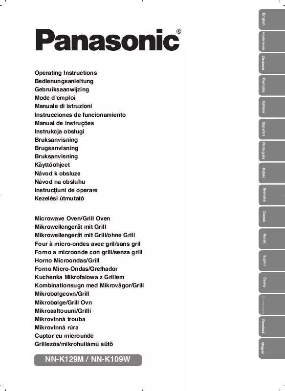 Mode d'emploi PANASONIC NNK109WMEPG