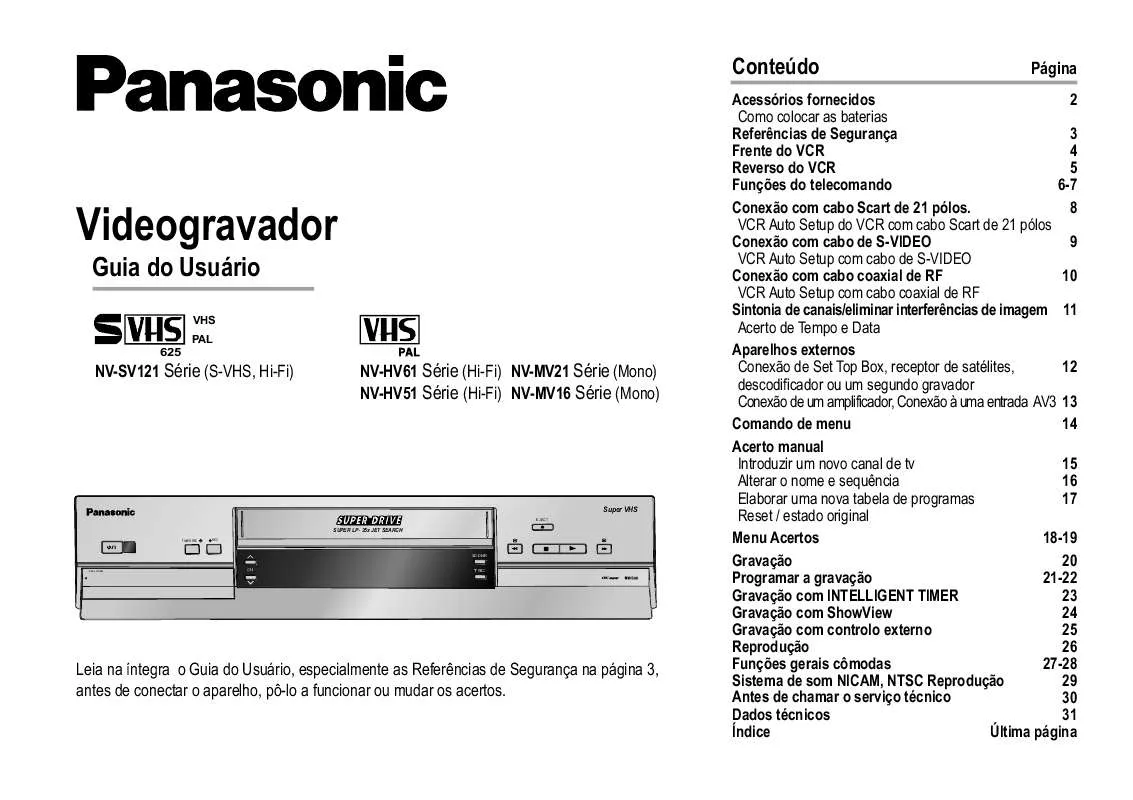 Mode d'emploi PANASONIC NV-HV51