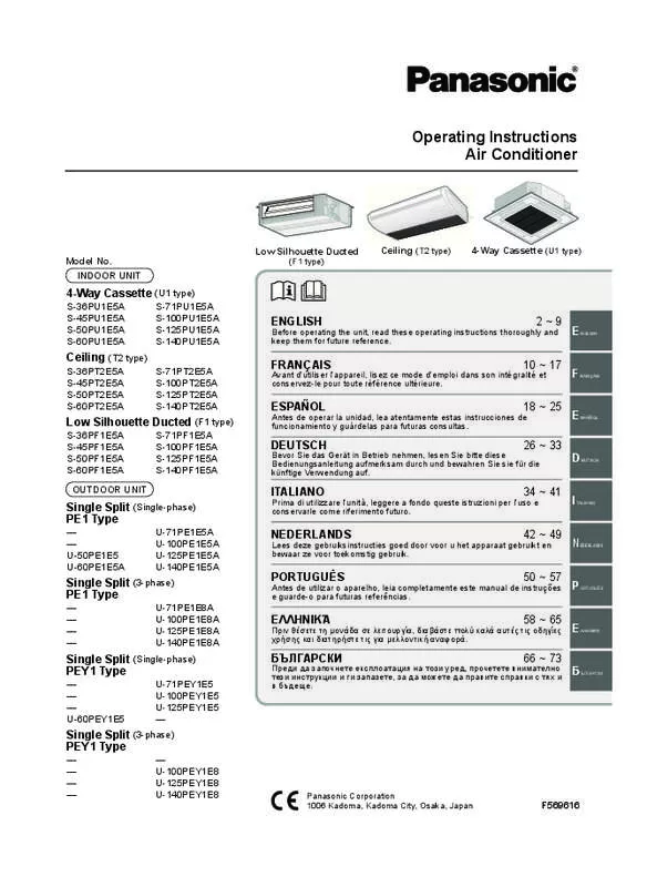 Mode d'emploi PANASONIC S-36PU1E5A